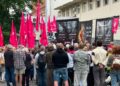 Pikieta przed szpitalem na Brochowie. Protest przeciw planowanemu zatrudnieniu Gizeli Jagielskiej